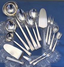 15 Traumhafte versilberte Vorleger WMF 2500 Art Deco / Bauhaus