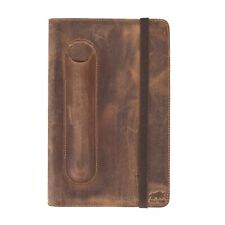 A5 Notizbuch Leder - Nachfüllbares Reisetagebuch aus Handgefertigtem Echtleder -