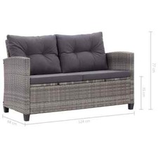 2-Sitzer Gartensofa Polyrattan