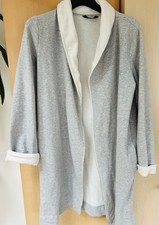 Long Weste Langarm Außen Grau