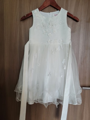 Kleid 128 weiß - kleid,
