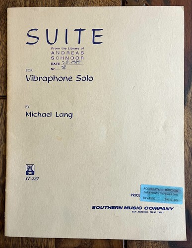 Suite for vibraphone solo - suite,