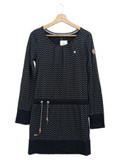 RAGWEAR Damen Freizeitkleid Gr. 38/M Blau Grafisch Modern