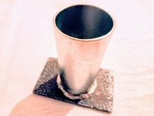 Bodenhülse/Mōrser ø76mm mit massiver Bodenplatte 100x170mm