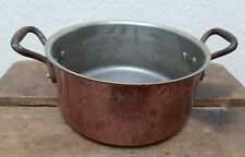 antike Kupfer sehr massiv 1,6 kg Topf 20 cm Eisen Griffe Schmiede alt