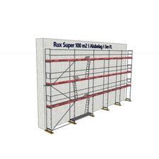 Gebrauchtes Fassadengerüst 100 m², Rux Super 65, Feldlänge 3,0 m Alu-Belag