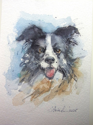 Kleines aquarell hund - aquarell, "