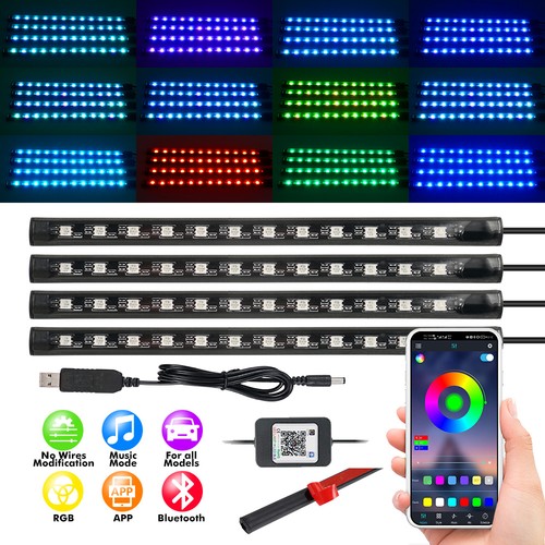 Led rgb ambientebeleuchtung - 4x,