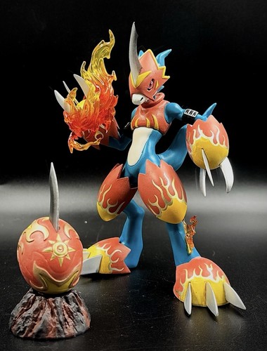 Flamedramon figur mit digi ei - flamedramon, digi-ei
