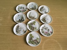 Tellerchen 10 Konfektteller Vohenstrauss Porzellan Vögel Motiv Durchmesser 10 cm