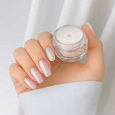 chrome pulver nägel Pearl