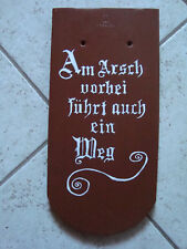 Dachziegel, Bieberschwanz, handbemalt