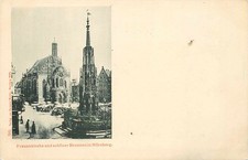 Nürnberg Frauenkirche und Schöner Brunnen Marktplatz Historische Ansichtskarte