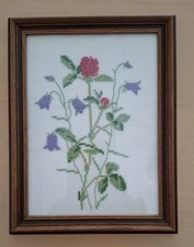 gesticktes Bild Fremme, Wiesenblumen, Bengtsson, dänische Stickerei, Kreuzstich