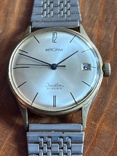 Bergana Vintage Armbanduhr Handaufzug  Incabloc  21 Rubis