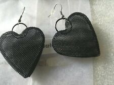 Ohrhänger Herz XXL schwarz