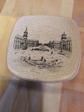 Majolika Karlsruhe  Wandteller Marktplatz 19x19 cm, Karlsruher 