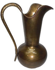 Riesig Henkelkanne Meßing