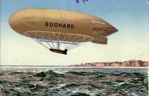 Luftschiff suchard reklame - ak,