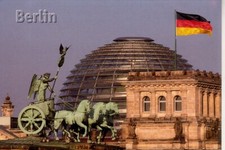 Postkarte :  BERLIN - Quadriga auf dem Brandenburger Tor   (Kunst & Bild)