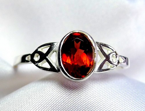 Granat ring 925 - 925, silber