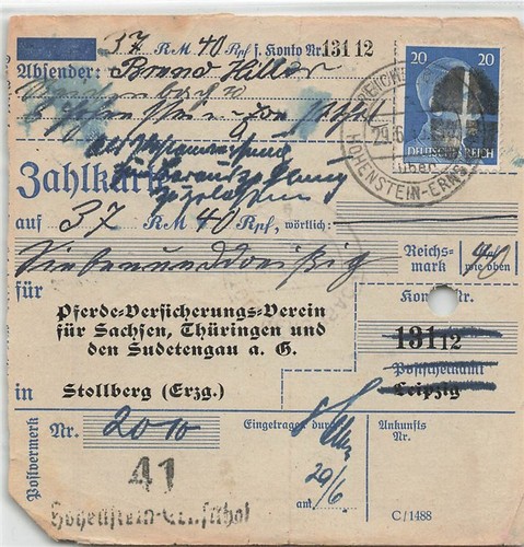 897161 sbz zahlkarte - 897161), mit