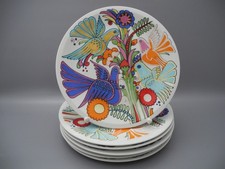 Villeroy & Boch 6 Kuchenteller Acapulco Feuerfest Taube Vogel Blume Dessert