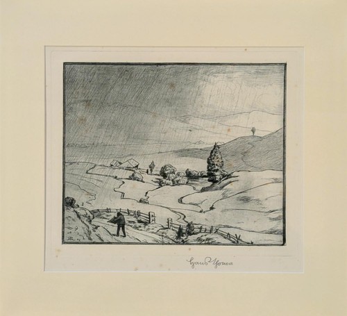 Hans thoma beginnender regen - :,