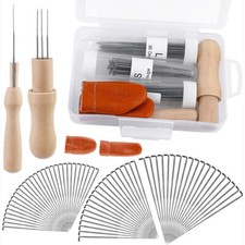 74Pcs Filznadeln Set für Anfänger 3 Größen Filzen Nadeln Nadelfilz mit Holzgriff