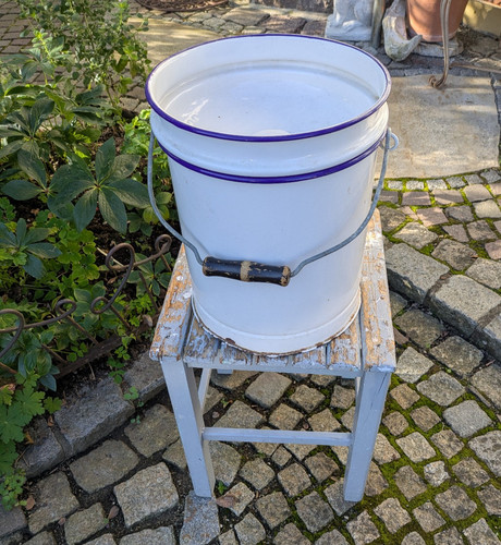 Vintage emaile eimer - eimer,