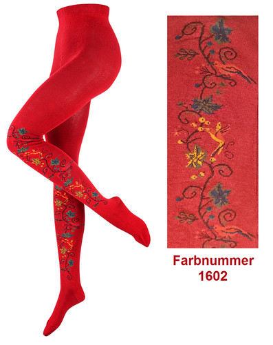Warme blumen strickstrumpfhose - warme,