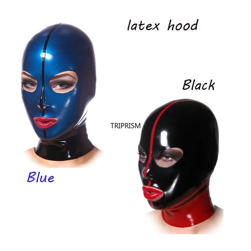 Latex gummi haube maske mit - latex,