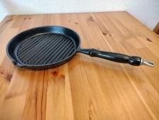 Grillpfanne mit Stiel Ø 24 cm Gusseisen Bratpfanne massiv für´s Leben!!!