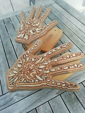 Wandhalterung Surfboard Blumenhände Schichtholz Unikat Handarbeit