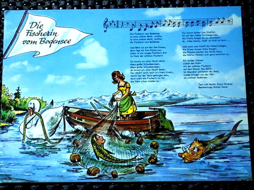 Liedpostkarte die fischerin - liedpostkarte, "