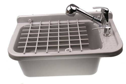 Set ausgussbecken grau 50cm - set,