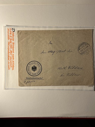 Reichsdienstsache 1915