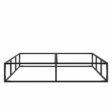 Nichba Design Bettgestell Doppelbett Bettgestell Bett 180 x 200 cm Stahl schwarz