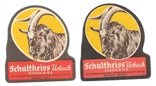 2 verschiedene Bieretiketten