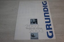 GRUNDIG TECHNISCHE BELEGER KATALOG für AUDIO VIDEO von 2002/2003