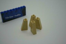 Lego (c) 4x 2x1x3 Dachstein - 4460 - hell beige - tan - slope