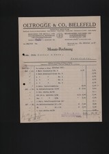 BIELEFELD, Rechnung 1927, Oltrogge & Co. Maschinen für Metall-Holzbearbeitung
