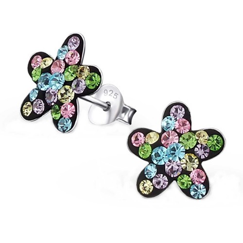 Kinder ohrringe blume 925 - ohrringe,