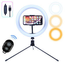 AGM 10" LED Ringleuchte Fotolicht mit Stativ Handyhalter Fotografie Selfie Live