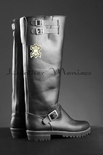 hohe Lederstiefel Leder