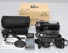 Camcorder Digital Videokamera DV Recorder 2.7K 30MP 2688x1520 Schwarz NEU
