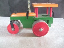 Strenco Dampfwalze, Straßenwalze aus Holz, ähnelt sehr der Steiff Dampfwalze