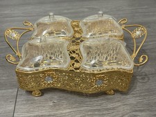 Serviertablett Goldfarbene Mit