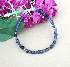 Iolith - Cordierit / Dichroit  Edelstein  Armband, 18,5 cm. Silber  ,( US - 12 *