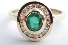 Smaragd Brillant Diamant Ring